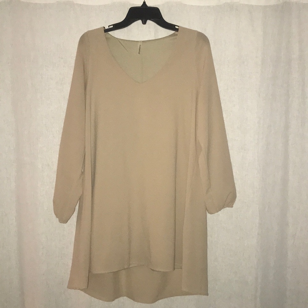 Beige Swing Dress